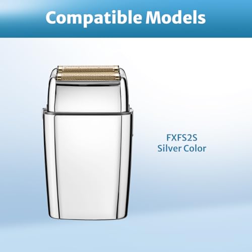 FXFS2 Foil Shaver Replacement Foil Compatible with Babyliss Foil Shaver FXFS2, Silver Color, 2Pack