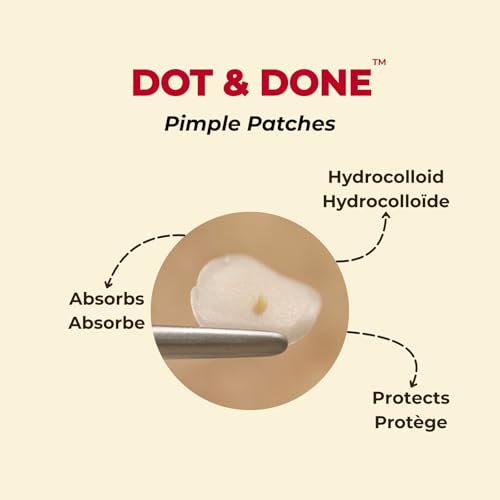 DOT & DONE Hydrocolloid Pimple Patches for Face, 48 Count 12 mm Round Acne Spot Dots with 6 Cute Dog Designs, Cute Pimple Patches for Teens & Adults, Day & Night Use, Buddy Dot Series