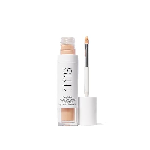 RMS Beauty Revitalize Hydra Concealer, Medium Coverage Hydrating Liquid Complexion Perfector, Skincare-Infused Lightweight and Creaseproof with Built-In Brush Applicator