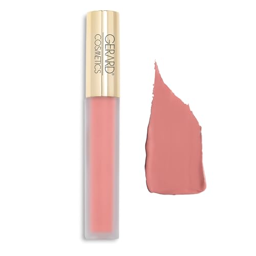 Gerard Cosmetics HydraMatte Liquid Lipstick Bare It All, Mauve Lipstick with Matte Finish, Long Lasting and Non Drying, Super Pigmented Fully Opaque Lip Color