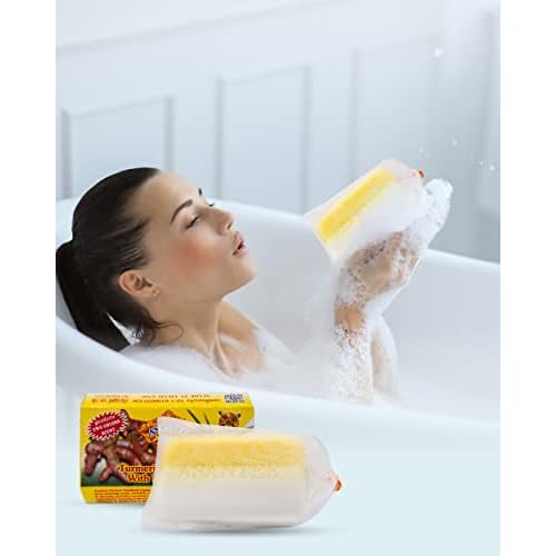 ASANTEE Rice Milk & Turmeric Soap Bar - Luxurious Body Soap for Soft, Clear, and Radiant Skin - Scent Long-Lasting (Pack of 1)