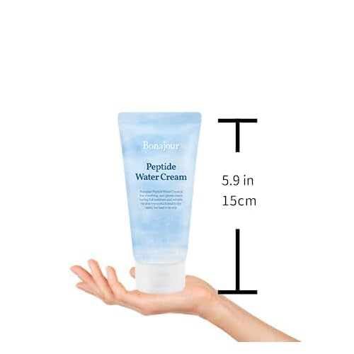 BONAJOUR] Vegan Peptide Hyaluronic Acid Moisturizing Cream for oily skin & sensitive skin (Lightweight face moisturizer), Best Anti Aging & Wrinkle, Repair, Brightening Care Lotion 3.38 Fl. oz