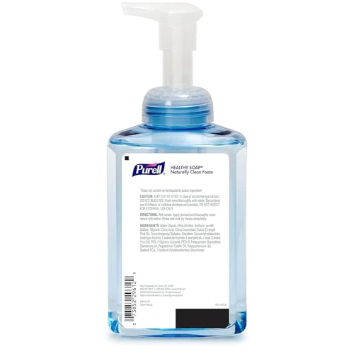 PURELL Brand CRT Healthy Soap Naturally Clean Foam, 17.4 fl oz Hand Soap Table Top Pump Bottle (Pack of 4) - 5013-04