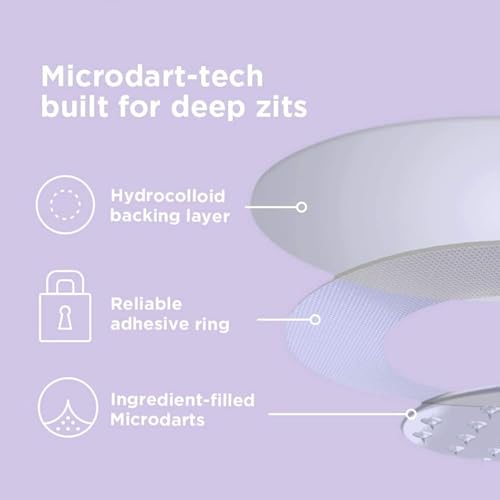 ZitSticka Hyperfade Microdart Pimple Patch, Hydrates & Evens Skin Tone, With Hyaluronic Acid & Vitamin C for Clear, Smooth-Looking Skin (12 Count) (Pack of 2)