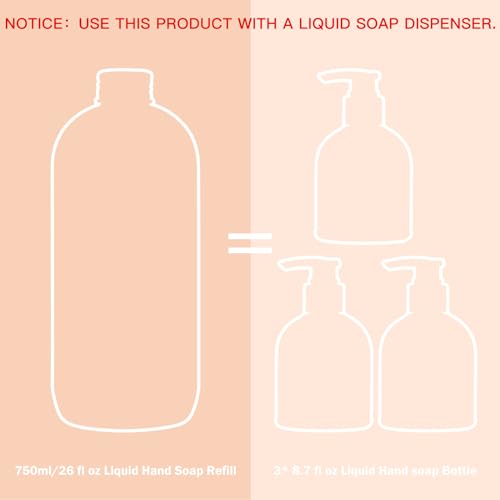 ROMIIE ZOI Liquid Hand Soap Refill, Tea Tree, Gentle & Moisturizing Formula, 750 ML/ 26 FL OZ