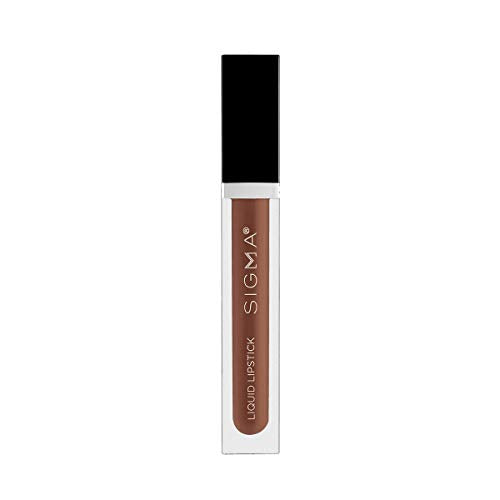 Sigma Beauty Liquid Lipstick ? Bold and Luxurious Liquid Matte Lipstick with Rich Lip Pigment and a Gorgeous Satin Finish - Clean, Vegan Cruelty Free Makeup (Cashmere, Rich Redwood Nude)