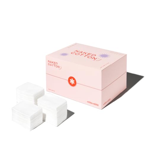 White Rabbit ? Naked Cotton Classic ? Premium 100% Cotton Pads for Toner Use, Makeup Remover, and Masks | Unbleached, Lint-Free, Extra Soft | Korean Skin Care Product (500 Count)