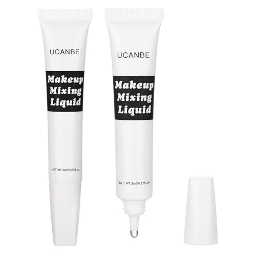 UCANBE Makeup Mixing Liquid - 0.27 Fl Oz Multi-Use Makeup Transformer - Custom Durability Eyeshadow, Waterproof Eyeliner, Shimmer Powder Pigment Enhancer (Clear)