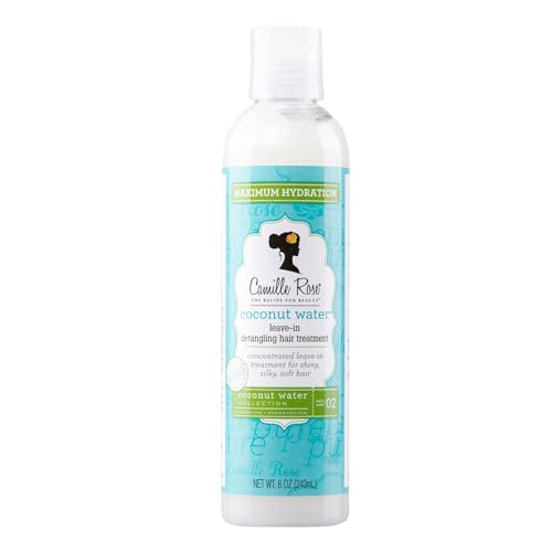 Camille Rose Leave-In Conditioner, Coconut Water ? Lightweight Deep Conditioning Hair Treatment, Detangler & Frizz Control, 8 Fl Oz