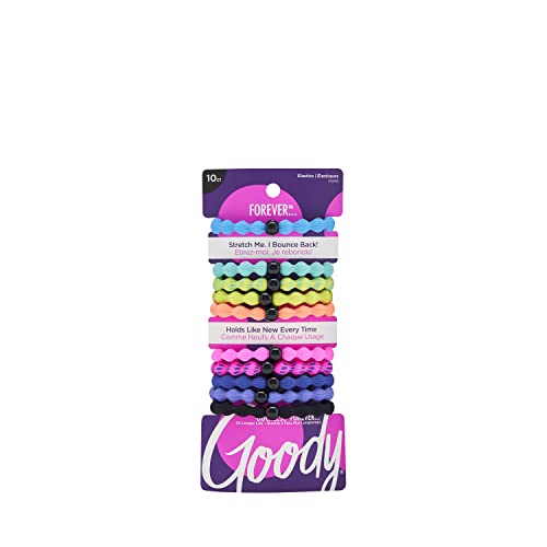 Goody Ouchless 10 Count 4MM Fine Hair Ties and Neon 10 Count Hair Elastics