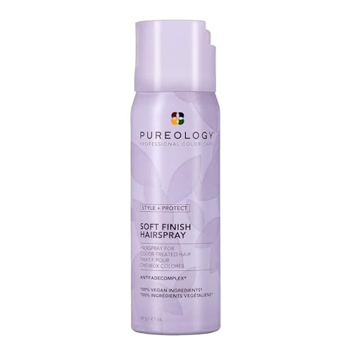 Pureology Style + Protect Soft Finish Hairspray For Color-Treated Hair - Provides Flexible Hold and Protects Color, Silicone-Free & Vegan