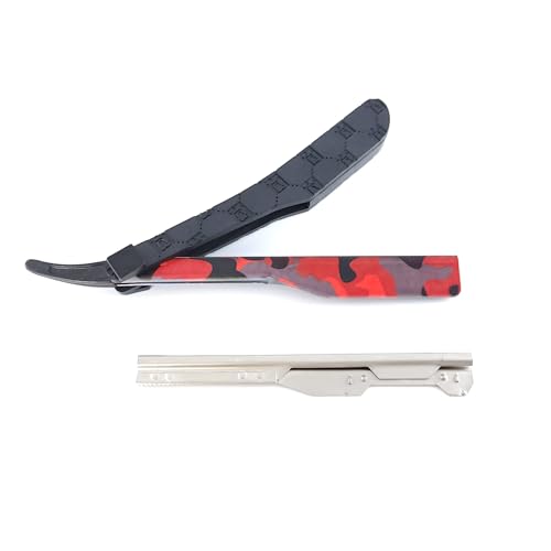 StyleCraft x Deluxe Line Professional Barber Straight Razor Camo Red (Blade not included)