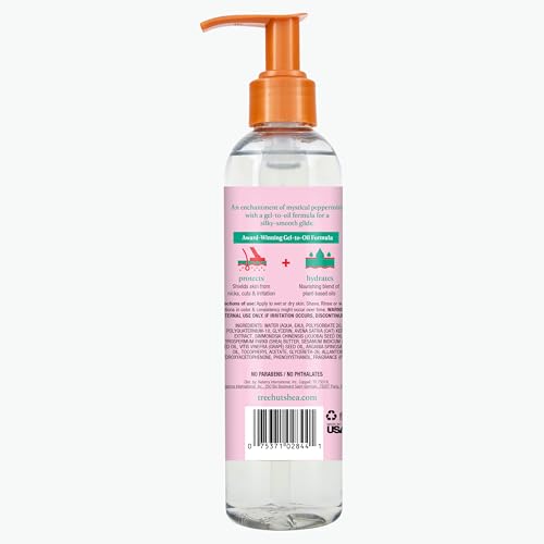 Tree Hut Merry Mint Moisturizing Shave Oil, Hydrating Gel-to-Oil Formula for a Smooth Shave, Made with Shea Butter, 7.7 fl oz