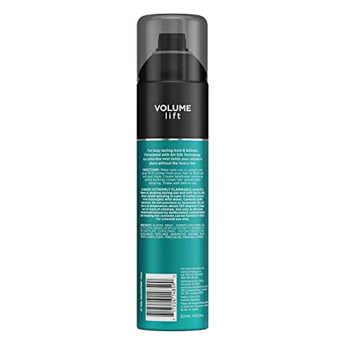 John Frieda Volume Lift Hairspray, Volumizing Hairspray with Air-Silk Technology for Fine or Flat Hair, Adds Body, Long-Lasting Hold, and Fullness for Fine, Thin Hair, 10 Oz, Pack of 2