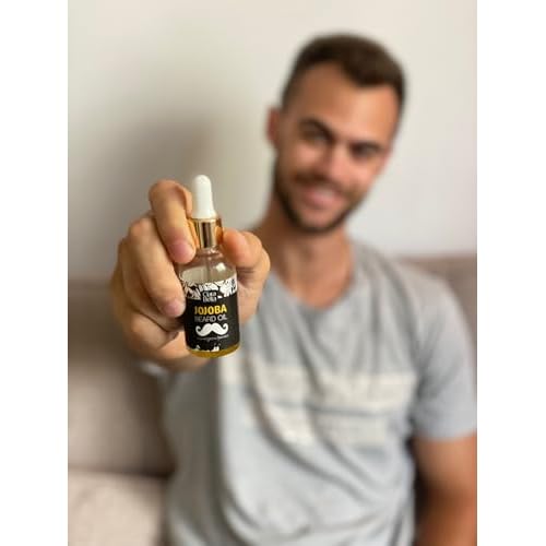 Jojoba Beard Oil for Men ? 3 Pack | 100% Pure Organic, Unscented & Soothing | Softens Coarse Beard & Mustache Hair | 1 fl oz Each (30ml) | Great for Gifting ? Split into 3 Individual Gifts