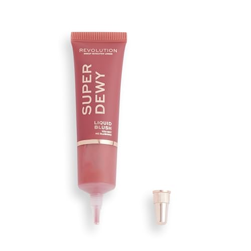 Revolution, Superdewy Liquid Blush, Richly Pigmented & Buildable, Blendable Formula, You Got Me Blushing, 0.5 fl oz