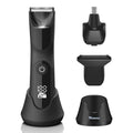 Electric Body Hair Trimmer Shaver, Pubic Trimmer for Men, Bikini Trimmer for Women (Black)