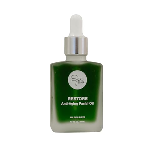 Spa Bar Restore Anti-Aging Facial Oil, 1 fl oz (30 ml) Lightweight Hydrating Face Oil for Radiant Glow, Helps Smooth the Look of Fine Lines, No Added Fragrance, Vegan & Cruelty-Free, Made in USA
