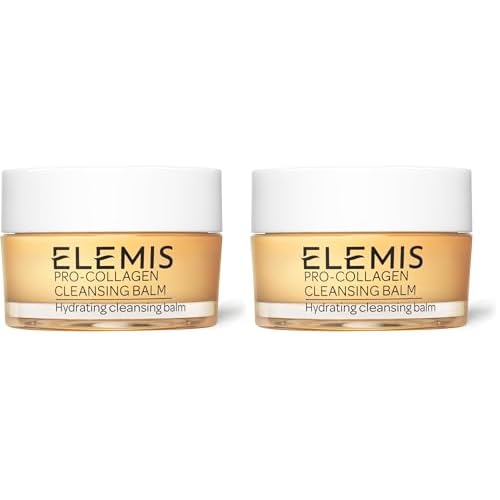 ELEMIS Pro-Collagen Cleansing Balm Makeup Remover, Hydrating Facial Cleanser, Oil Cleanser, Oil Makeup Remover, Deep Cleanse, 20g, Original New (Pack of 2)
