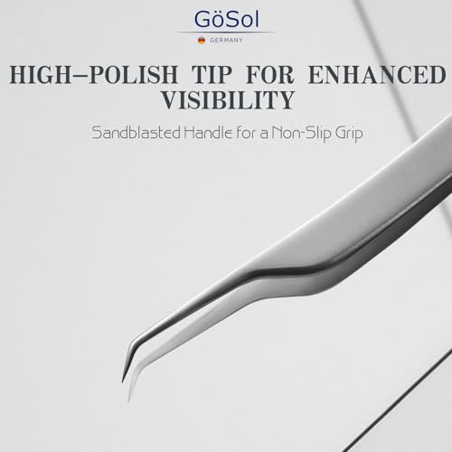 Pro Blackhead Tweezers for Nose & Face ? Precision Ingrown Hair & Blackhead Removal Tool, Stainless Steel, Professional Comedone Tweezers for Men & Women