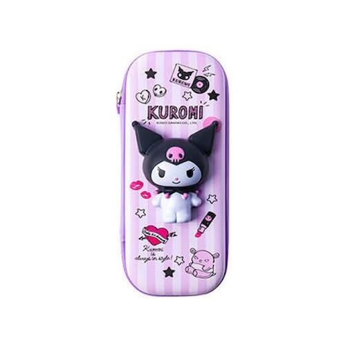 Lovely Cute Kawaii Multipouch with 3D Squishy Design ? Squishy Pencil Case, Cosmetic Pouch, Makeup Brush Holder, Mini Travel Bag, Multipurpose Organizer (Purple)