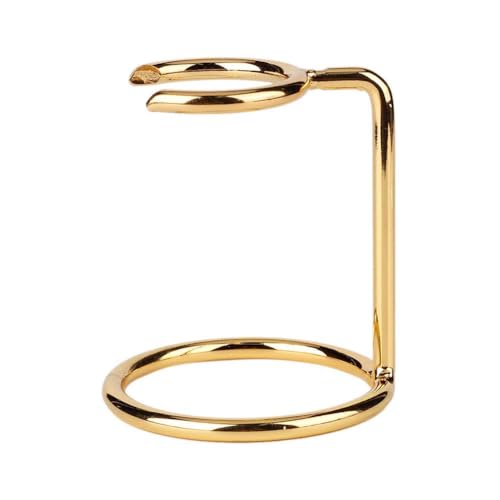 Men Shaving Brush Stand for Men, Gold Stainless Steel Shave Brush Stand Beard Brush Holder Shaving Accessories for Home, Salon, Hotel and Travel