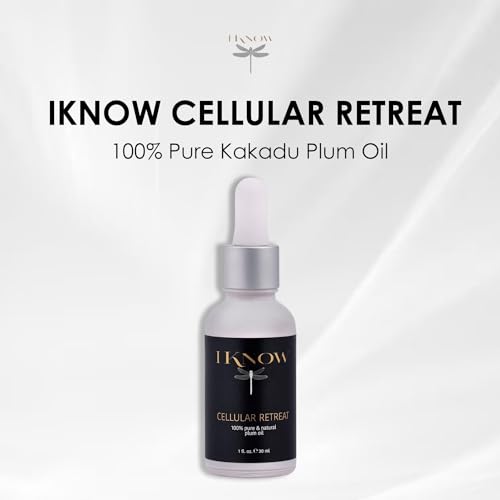 IKNOW CELLULAR RETREAT 100% Pure and Natural Plum Oil Skincare, Pro-Aging Plum Oil Treatment, Facial Serum for Skin Rejuvenation and Renewal, (1oz)