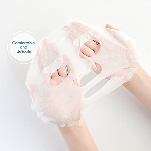 100PCS Natural Pure Cotton Dry Compressed Facial Mask Sheet, DIY Facial Skin Care Great for Home and Travel, Disposable Mask Paper, Individually Packaged Like Candy