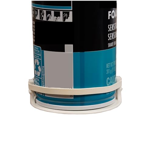 Universal Rust Prevention Coaster for Shaving Cream Cans ? Fits 1.4"?2.7" ? Stop Rust Rings on Shower Shelves, Tile, Granite, and Sink Surfaces