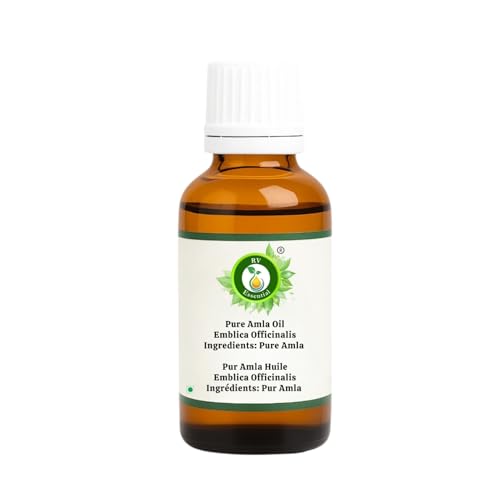 R V Essential Pure Amla Oil 15ml (0.507oz)- Emblica Officinalis (100% Pure and Natural Rare Herb Series)