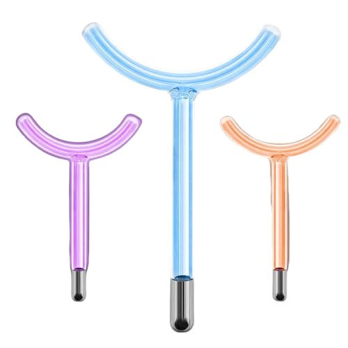 Electrode Wand Glass Tube Handheld Spare Parts Mushroom Comb Spoon Tube Point Roller Y Shape Accessory Attachment for Facial Hair Care Wand Device Instrument