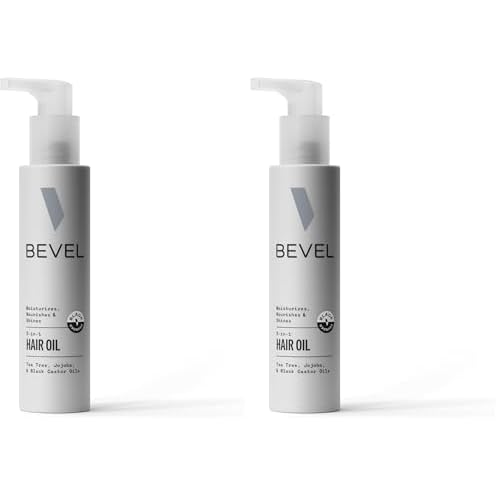 Bevel Essentials 3-in-1 Hair & Scalp Styling Oil for Curly Hair with Tea Tree Oil, Jojoba Oil, and Jamaican Black Castor Oil, 3.4 fl oz (Packaging May Vary) (Pack of 2)