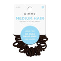 Gimme Beauty No Snag Braid Ends - Seamless Nylon & Spandex Hair Ties for Braids - No-Snag Gentle Hold Design - Zero-Dent, Daily Hair Accessories - 25 Pack, Dark Brown