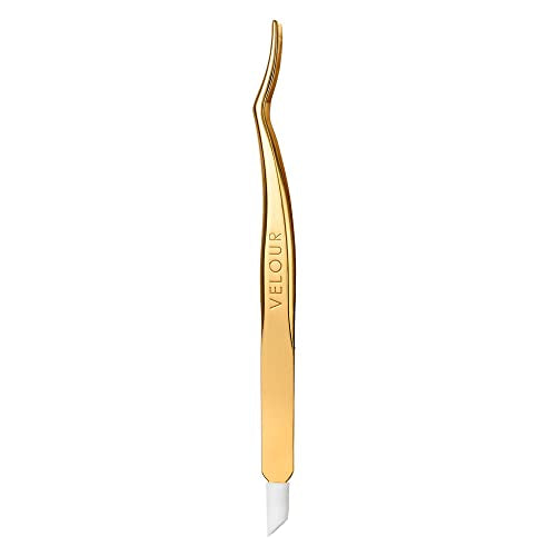 Velour Too Real Xtension Lash Applicator | Gold Stainless Steel | Double Ended Lash Tool for Easy False Eyelash Application