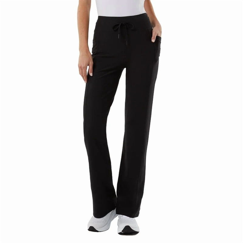 High-Waisted Ribbed Active Yoga Pants with Pockets - Semi Flare, 32 Degrees