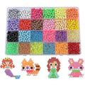 Kids Craft Bead Set with 24 Colorful Crystal Beads for DIY Jewelry & Art Projects