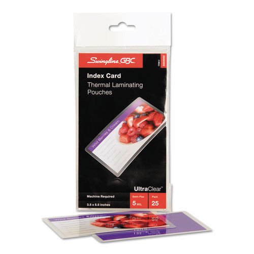 Thermal Laminating Pouches Large Index Card Size 5 Mil Clear Pack Options
