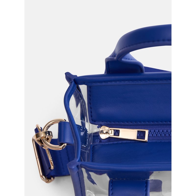 Clear Mini Tote Bag for Women - Game Day Stadium Approved with Zipper Closure