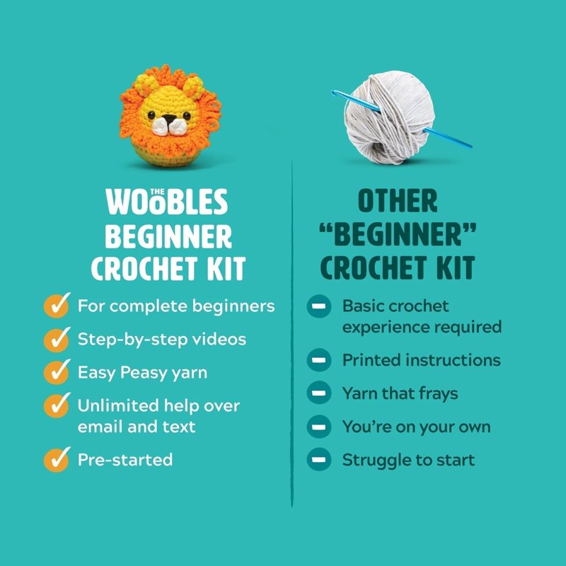 Dobby Crochet Amigurumi Kit – Beginner Learn to Crochet by The Woobles (Variation: Dobby)