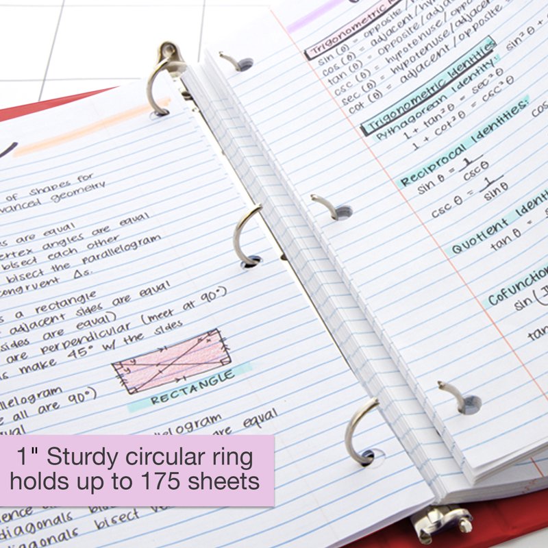 3-Ring Binders Set - View & Non-View Durable Poly Office Organization