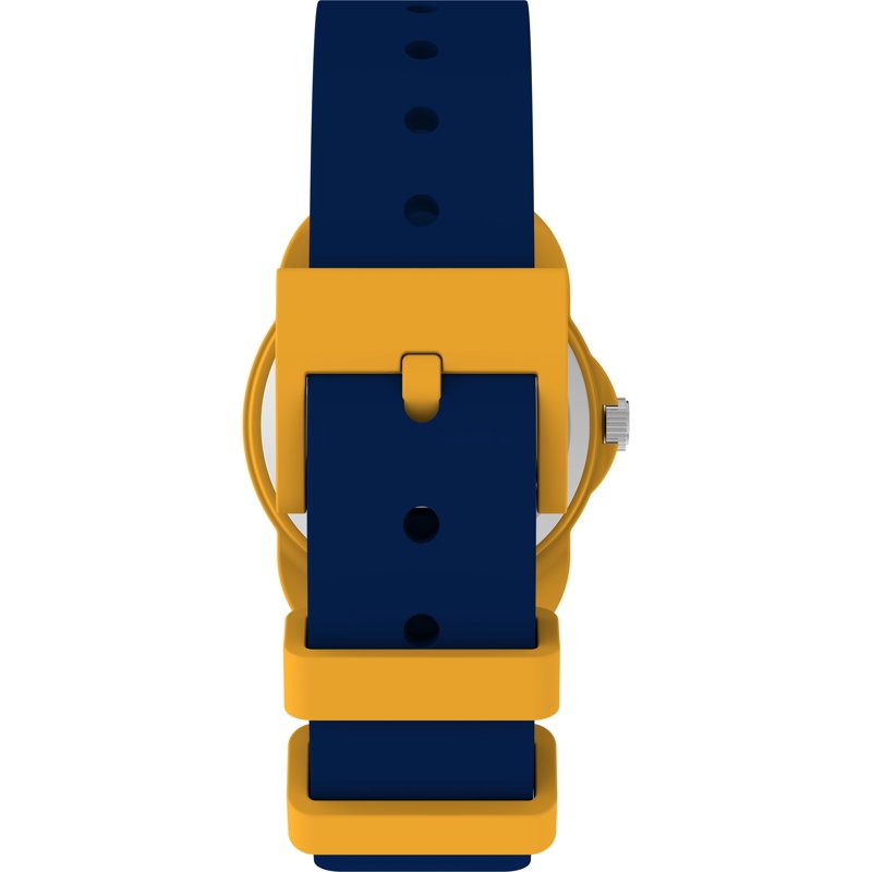Kids Analog Watch with Blue Silicone Strap and White Dial - Durable 30mm Case