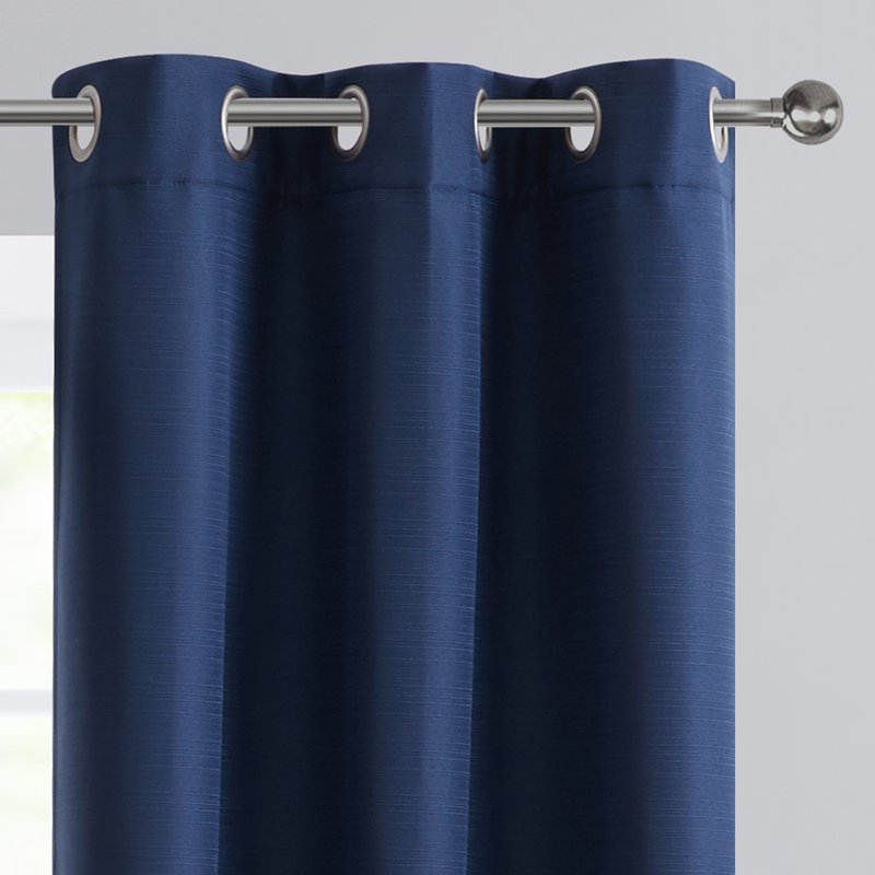 Blackout Curtain Panel Pair - Navy, Beige, White & More - Room Darkening & Energy Saving