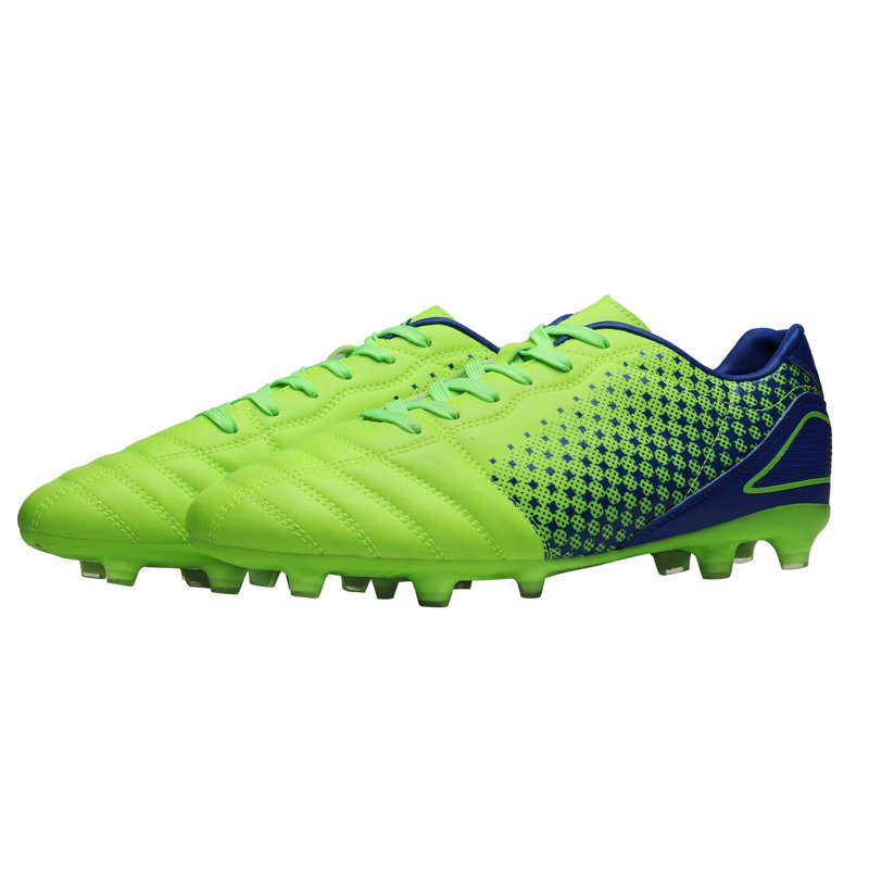 Dream Pairs Men's Firm Ground Soccer Cleats - Royal Blue/Neon Green, 10.5W, Wide