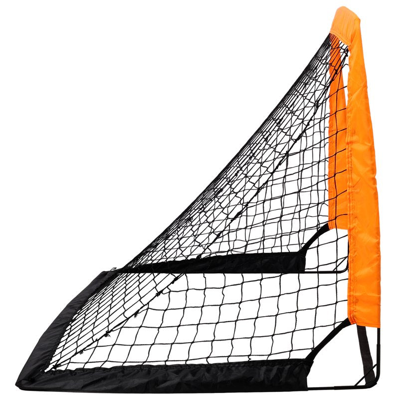 Leumius 2 Pack Pop Up Soccer Goals - 4' x 3' Portable Indoor/Outdoor Nets - Orange