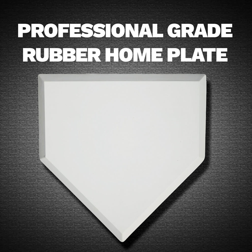 Heavy Duty Rubber Baseball Home Plate with Non-Slip Waffle Bottom - Indoor Outdoor