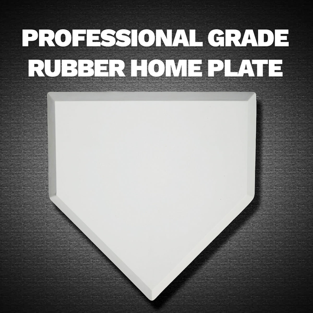 Heavy Duty Rubber Baseball Home Plate with Non-Slip Waffle Bottom - Indoor Outdoor