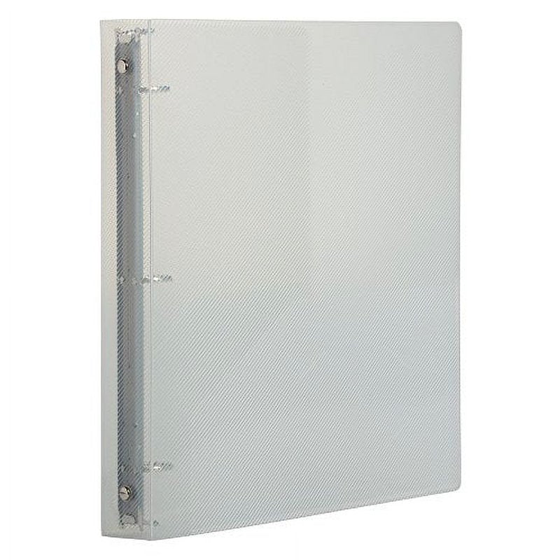 3 Metal Ring Plastic Binders - 1 Inch Clear Office Organizer