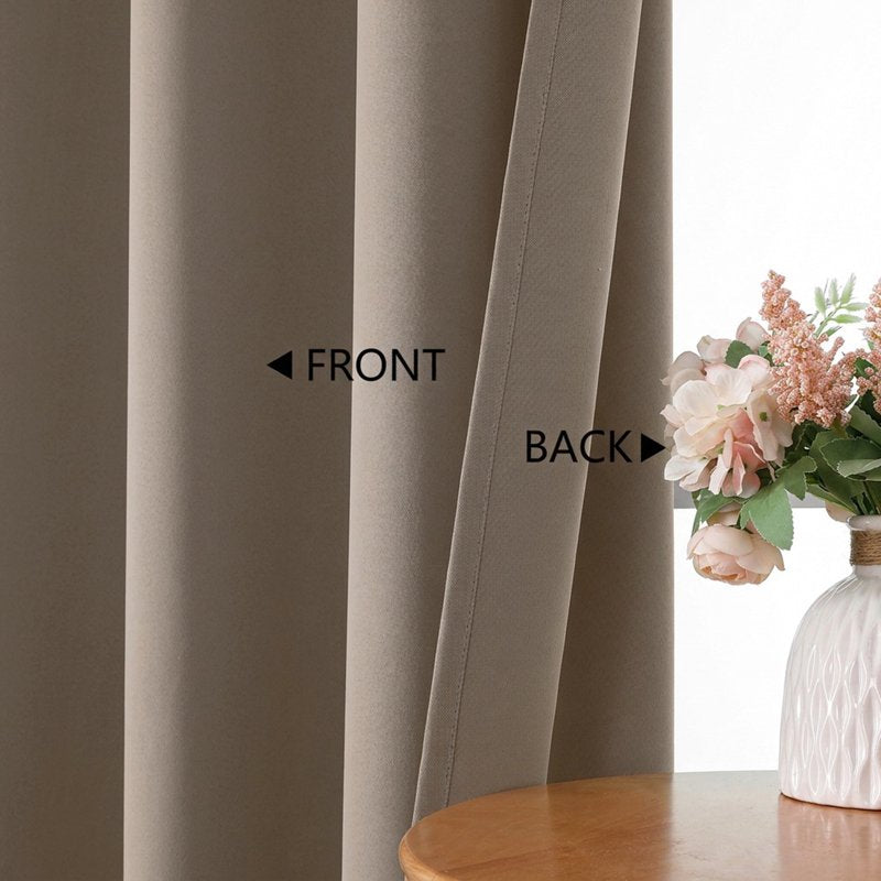 Aether Latte 40x54in Blackout Curtains 2 Panels - Thermal Insulated Room Darkening