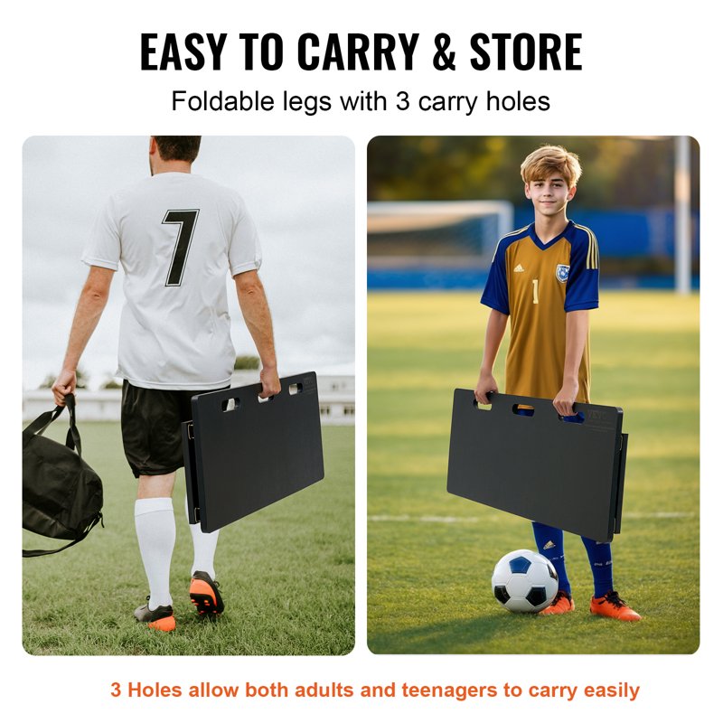 40" x 16" Soccer Rebounder Board – Foldable HDPE Wall Pass & Shoot Training Aid