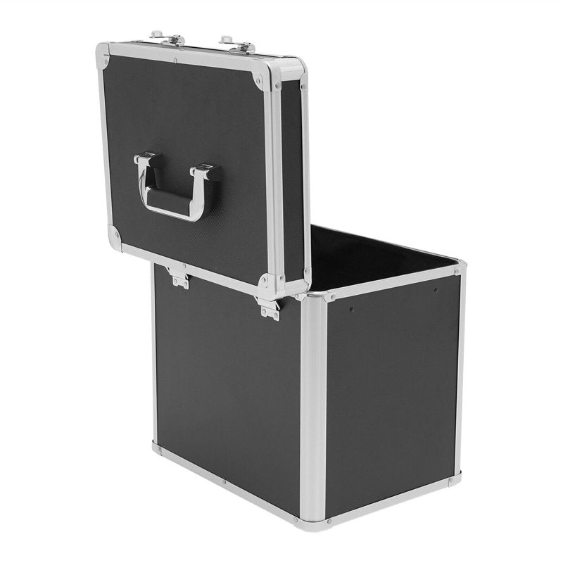Lockable Aluminum File Box with Password Lock, Portable Waterproof Document Organizer